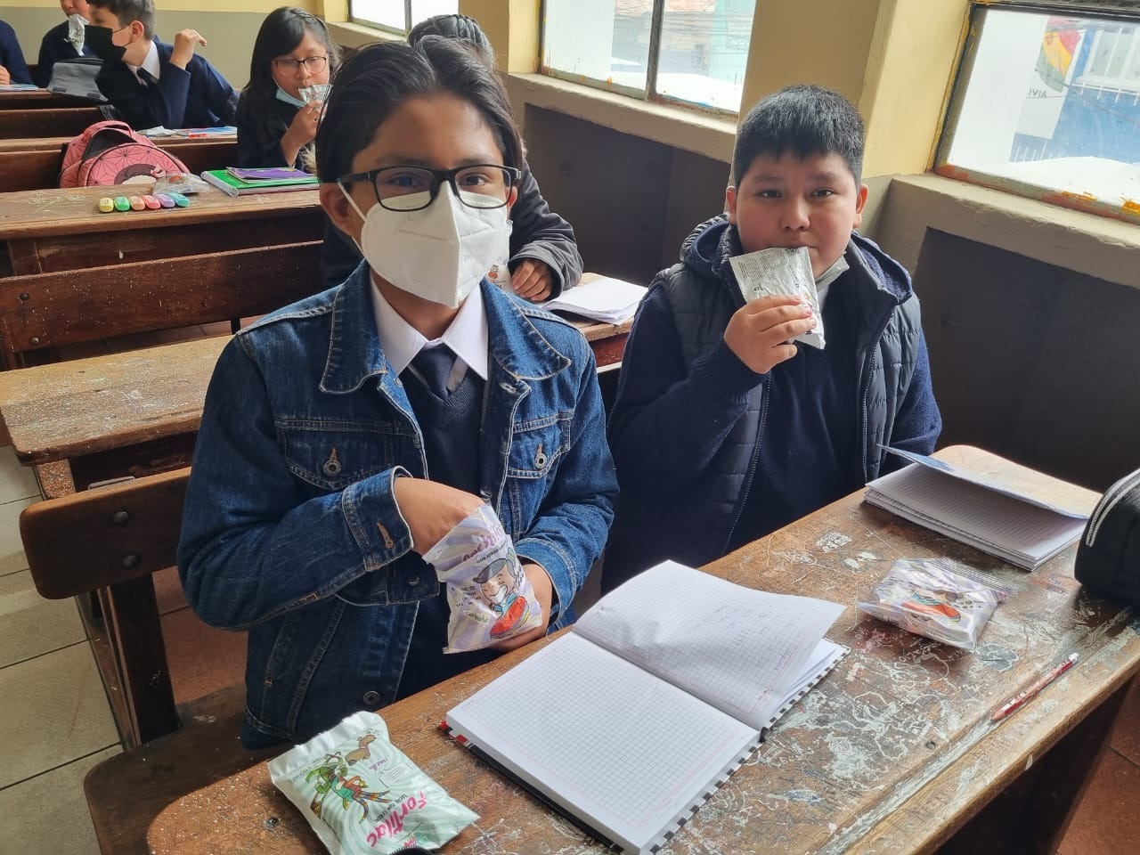 El desayuno escolar estuvo presente en La Paz y El Alto