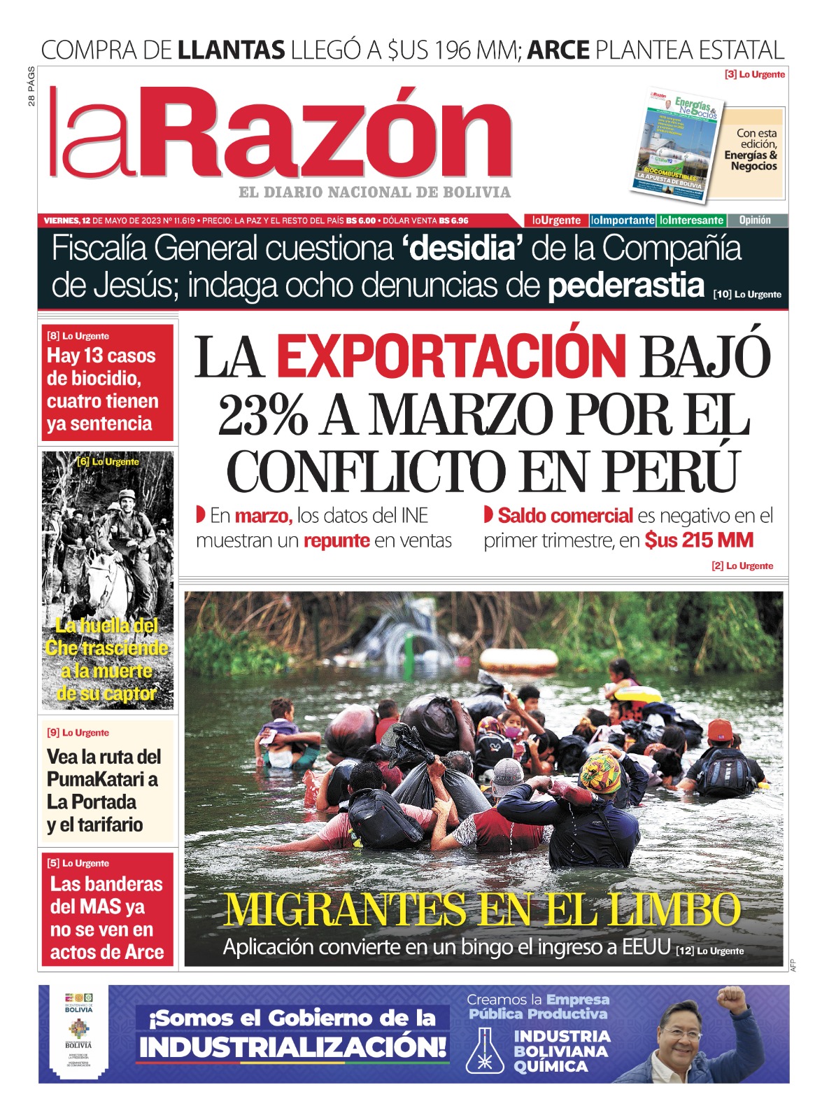 Portada Viernes 12 De Mayo De 2023 - La Razón