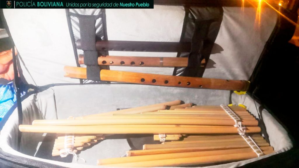 La Policía recuperó los instrumentos robados a la agrupación Jach'a Mallku.