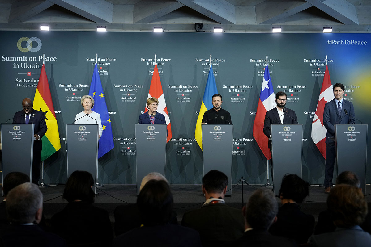 Cumbre de paz en Suiza reafirma la integridad de Ucrania pero llama a negociar con Rusia