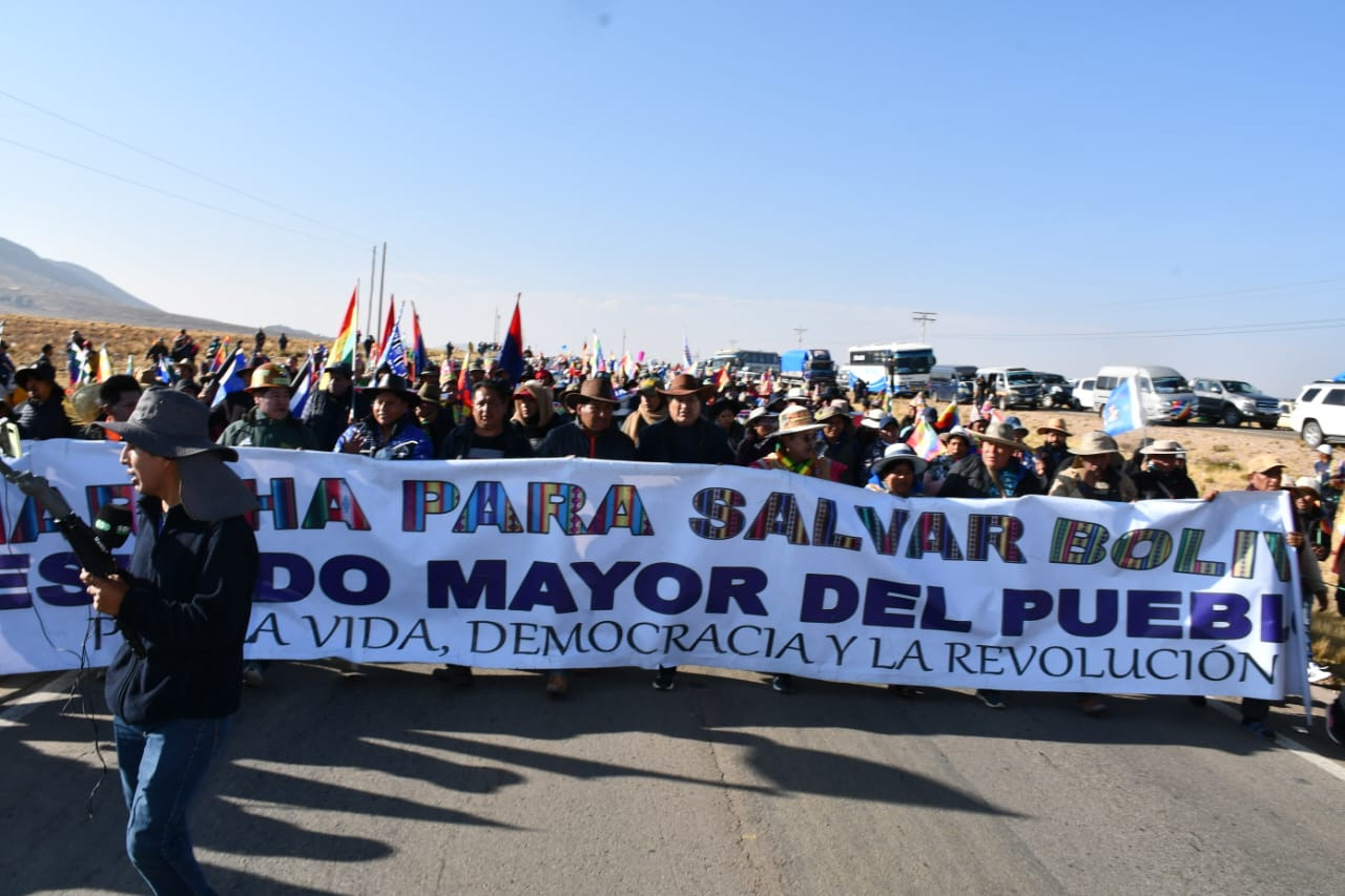 Morales confirma que la marcha llega el lunes a La Paz y cierran accesos a la plaza Murillo - La Razón