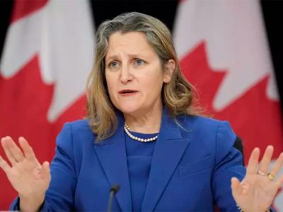 Exministra de Finanzas de Canadá anuncia su candidatura para sustituir a Trudeau